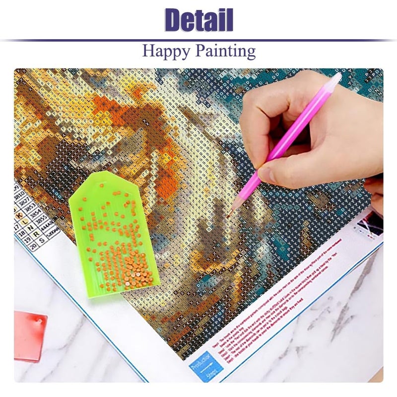 BOHADIY Phoenix Diamond Painting Kits for Adults 5D Moon Diamond Art Kits for Beginners DIY Full Drill Diamond Dots Diamond Gem Art with Painting Kits for Home Wall Decor 12 x 12 Inch - Image 5